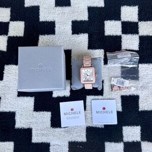 RARE Michele Rose Gold Watch